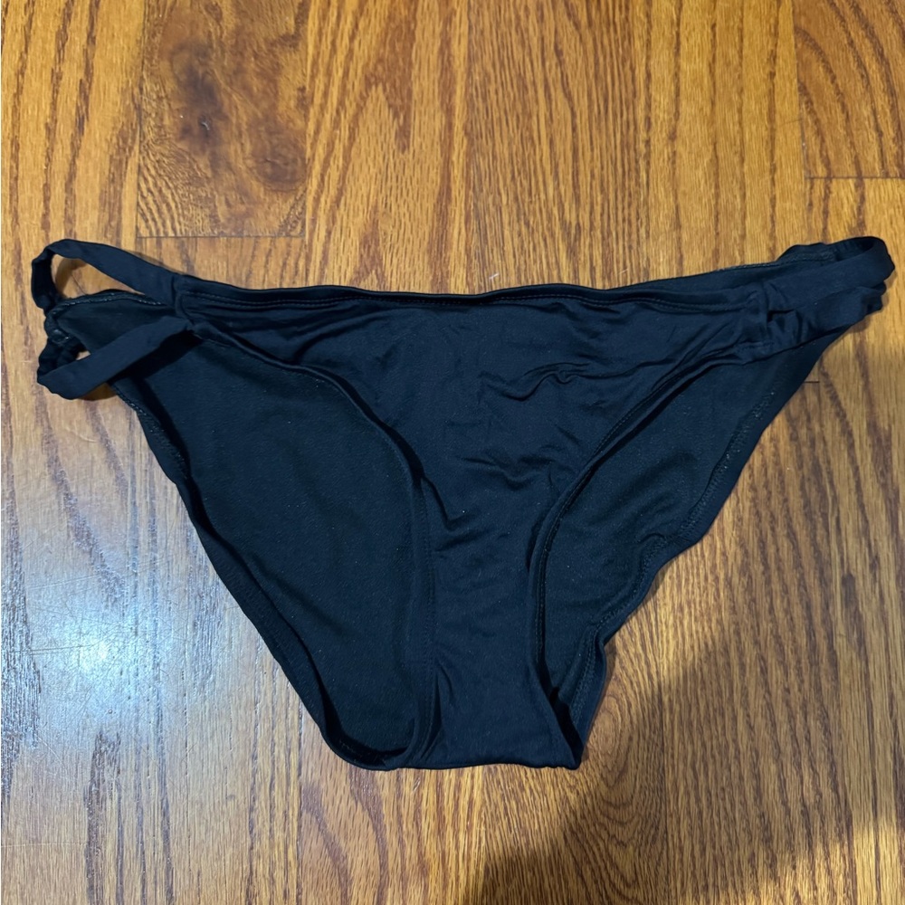Black Bikini Bottom with Side Strap